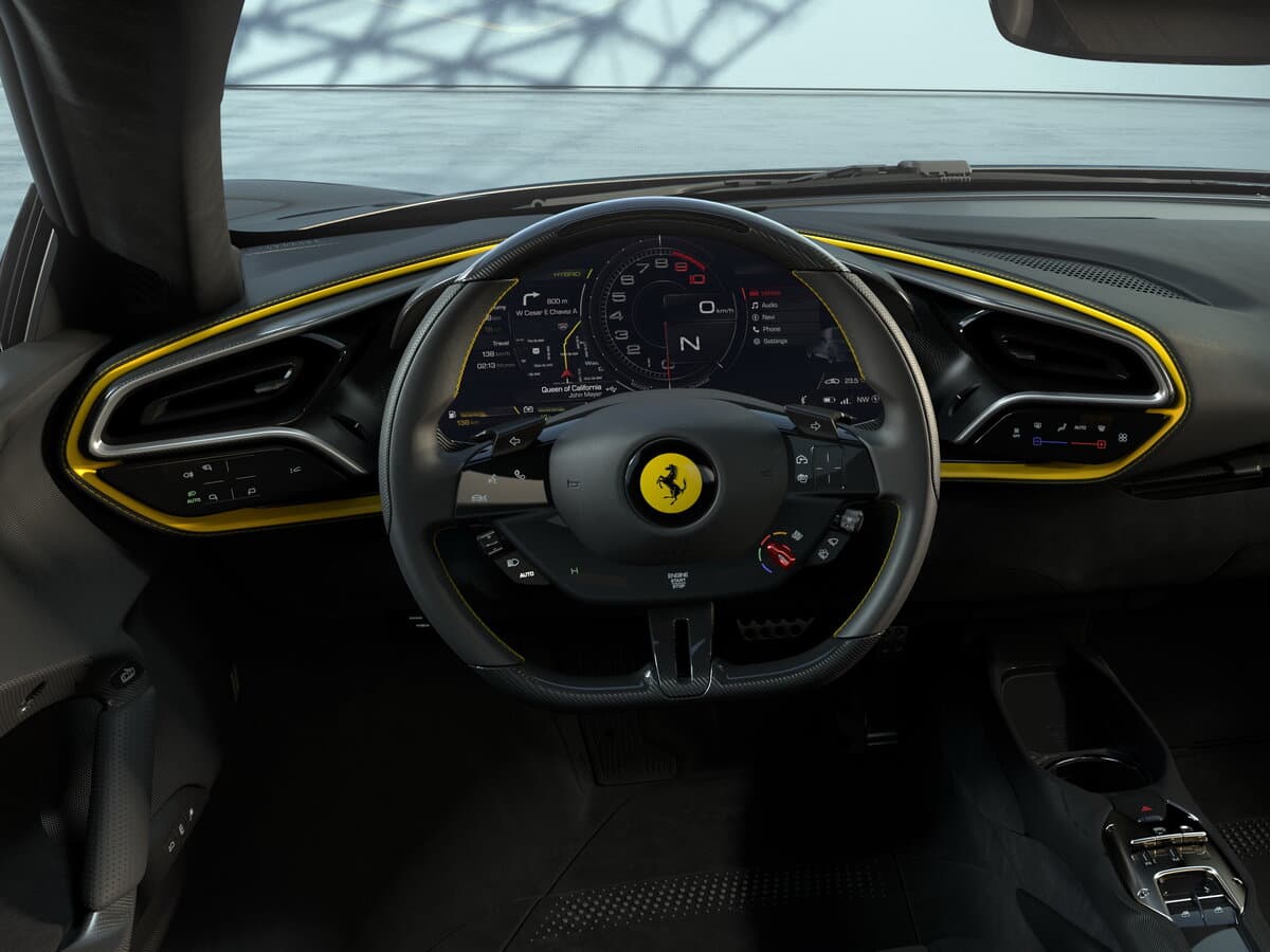 Ferrari 296 2021 – indiyədək — Sükan