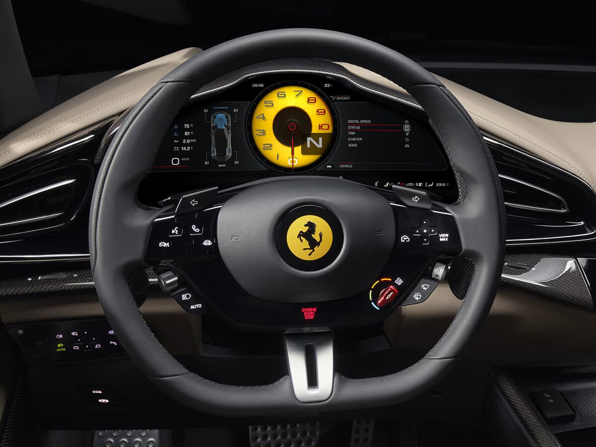 Ferrari Purosangue 2022 – indiyədək — Sükan