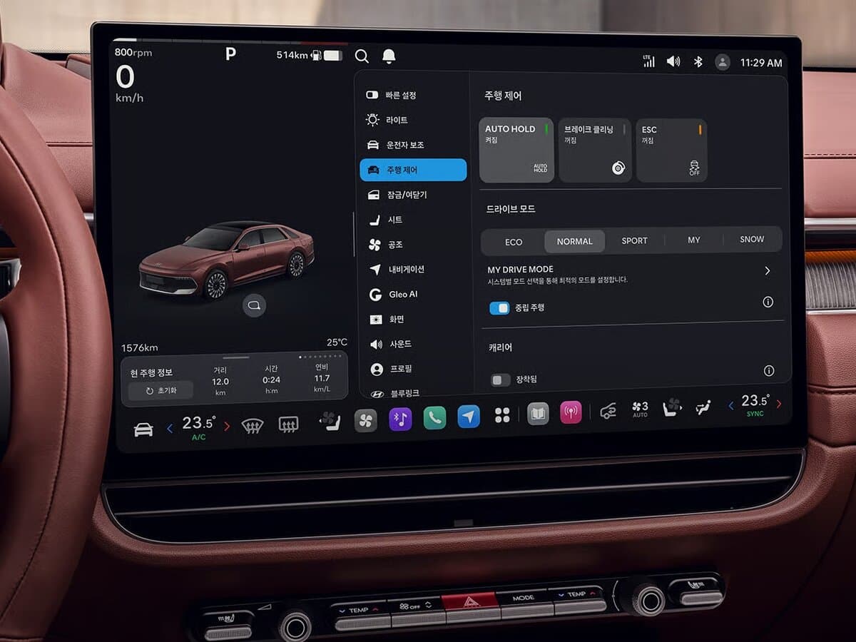 Hyundai Grandeur VII Restayling — Salon, öndən