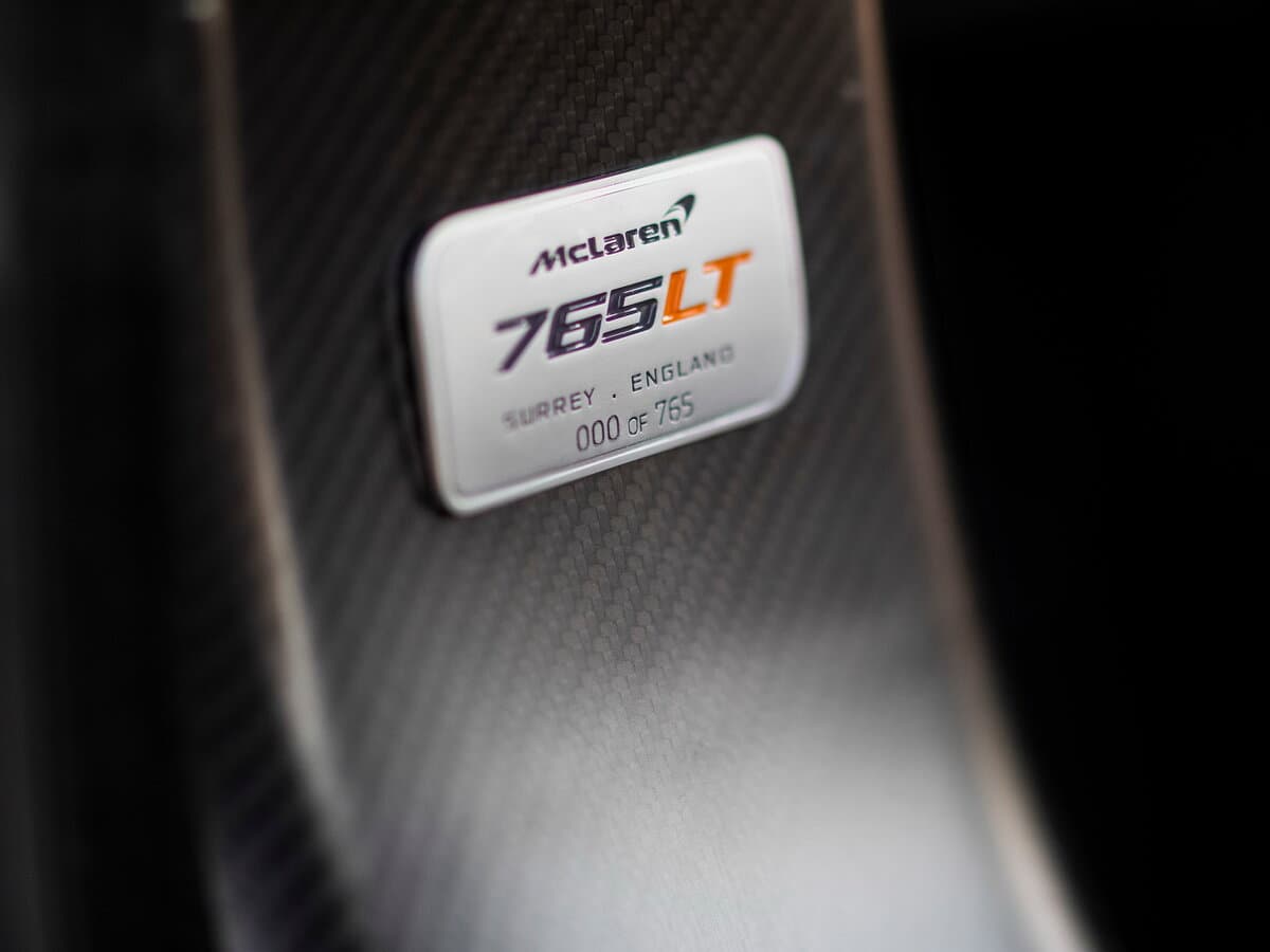 McLaren 765LT 2020 – 2023 — Salon, öndən