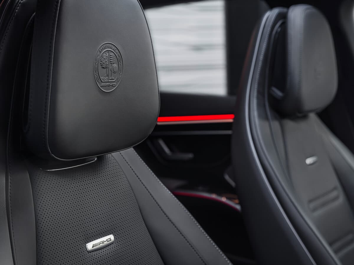 Mercedes-Benz EQS AMG 2021 – indiyədək — Salon, arxadan