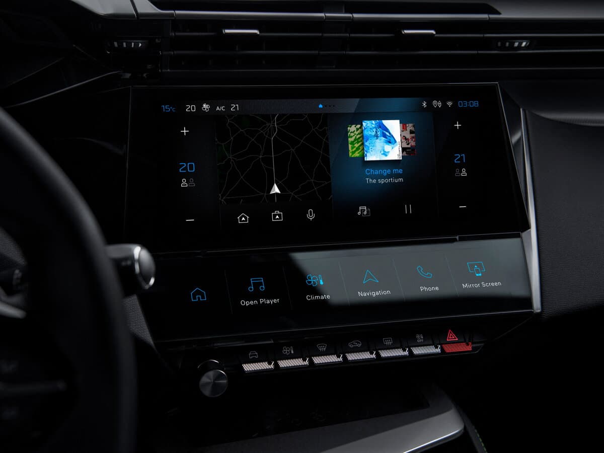 Peugeot 308 III — Salon, öndən