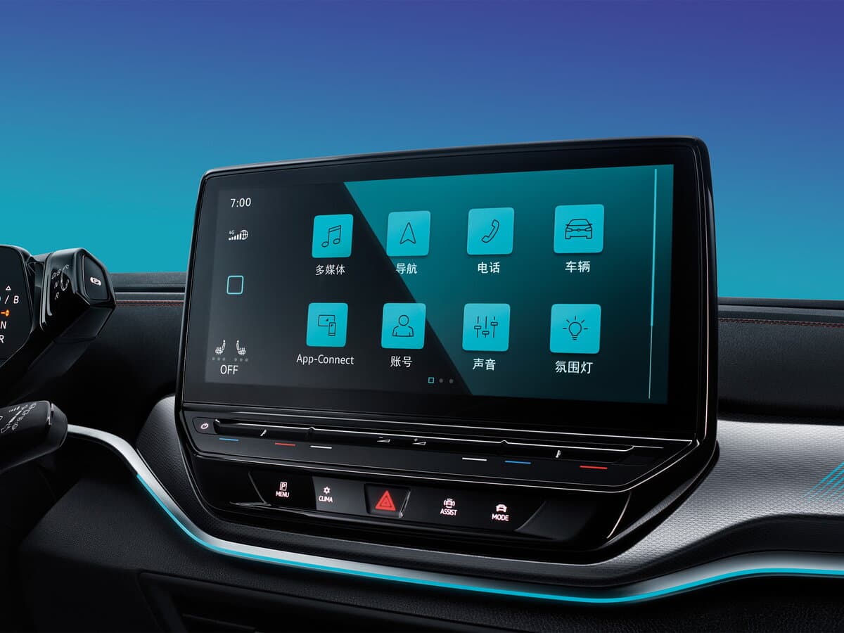 Volkswagen ID.4 2020 – indiyədək — Salon, öndən