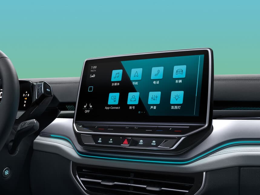 Volkswagen ID.6 2021 – indiyədək — Salon, öndən